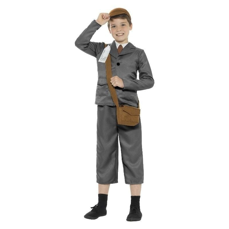 WW2 Evacuee Boy Costume Kids Grey_2
