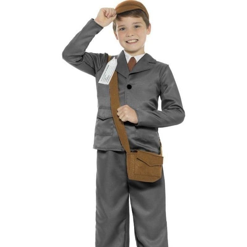 WW2 Evacuee Boy Costume Kids Grey_1
