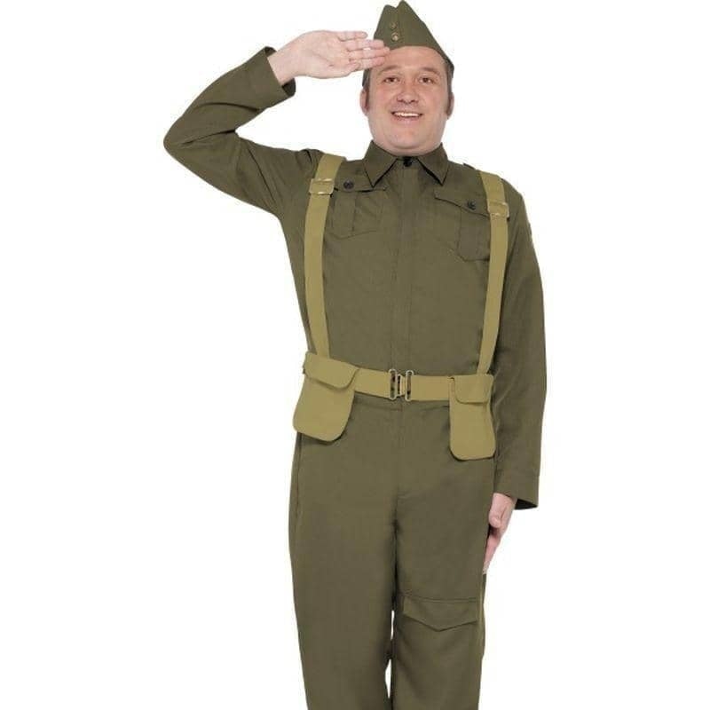 WW2 Home Guard Private Costume Adult Green_1
