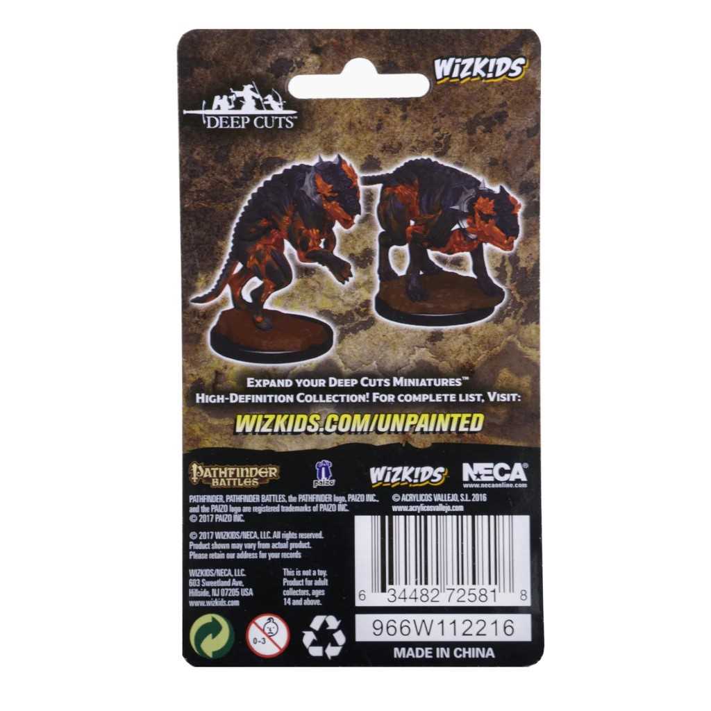 Pathfinder Deep Cuts Unpainted Miniatures: Hell Hounds 2