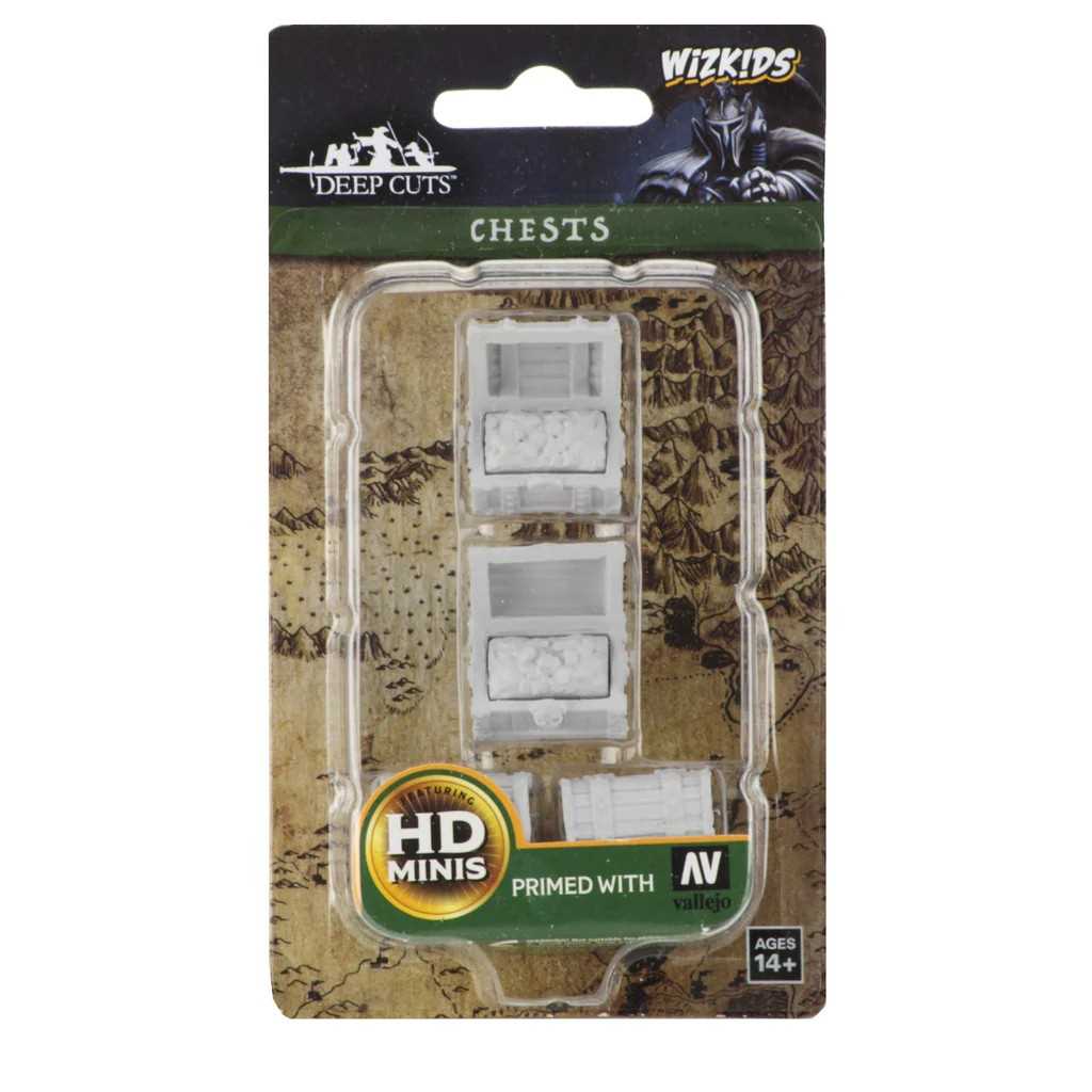 WizKids Deep Cuts Unpainted Miniatures Chests Miniatures Game Accessory