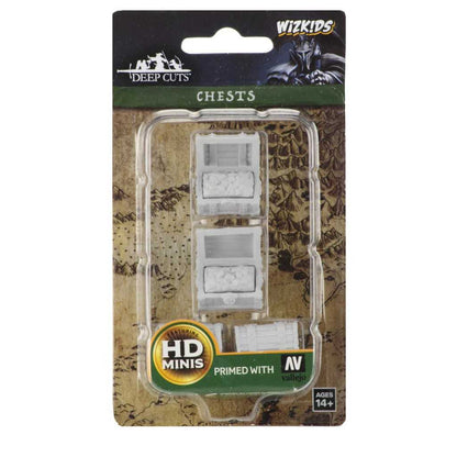 WizKids Deep Cuts Unpainted Miniatures Chests Miniatures Game Accessory