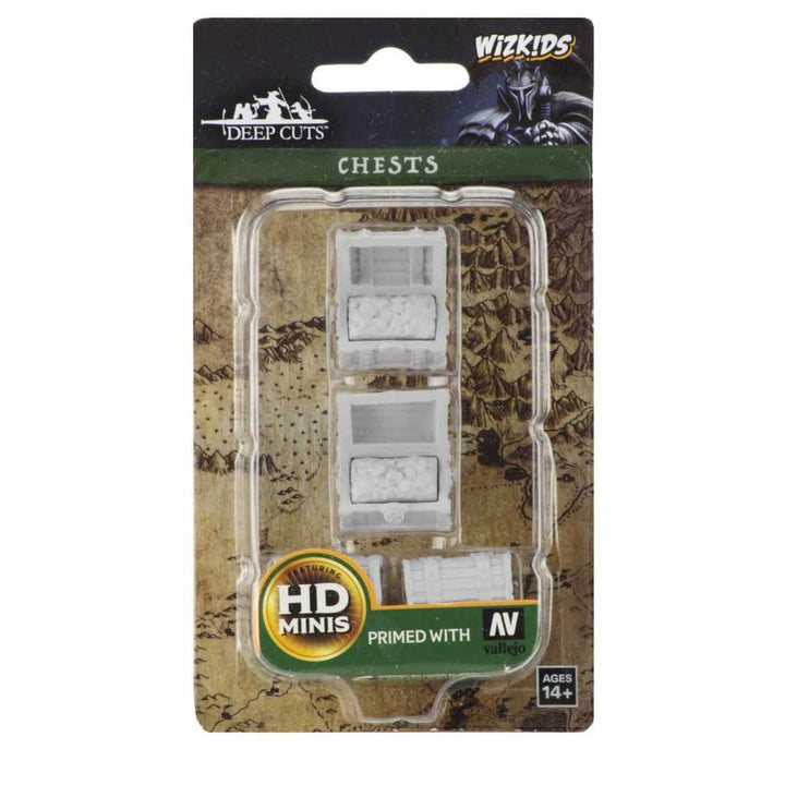 WizKids Deep Cuts Unpainted Miniatures Chests Miniatures Game Accessory