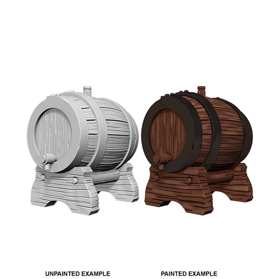 WizKids Deep Cuts Unpainted Miniatures: Keg Barrels