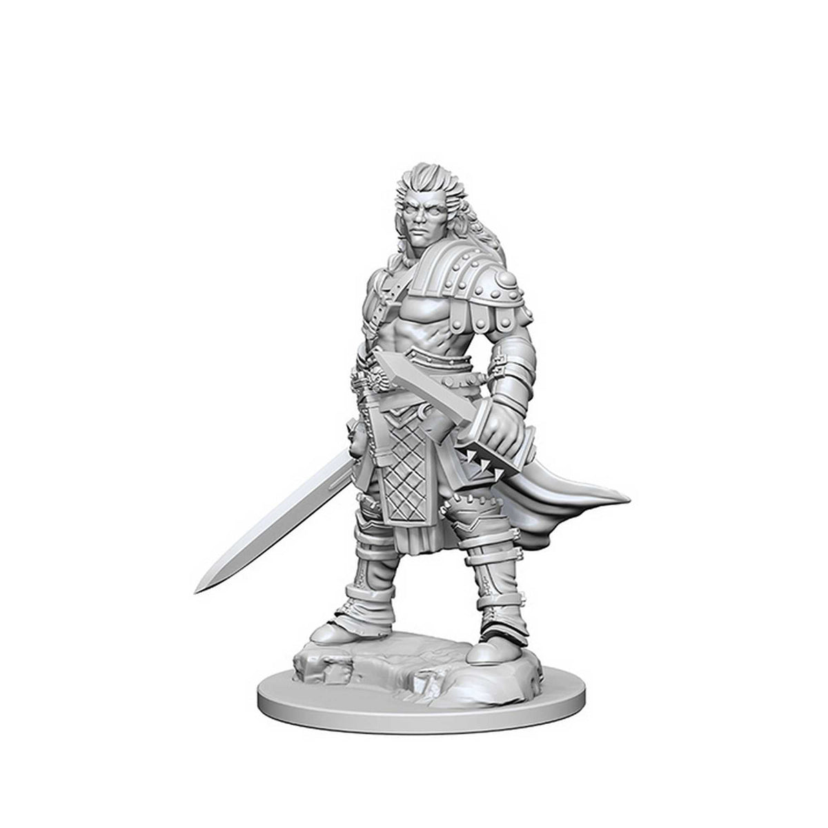 Human Male Fighter Pathfinder Deep Cuts Unpainted Miniatures W1 100DEEP Miniature Game by Wiz Kids 1