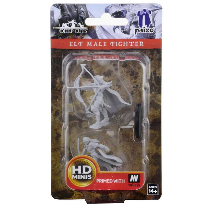 Pathfinder Deep Cuts Unpainted Miniatures Elf Male Fighter Miniatures Game Accessory
