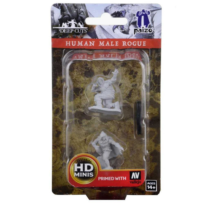 Pathfinder Deep Cuts Unpainted Miniatures Human Male Rogue Miniatures Game Accessory