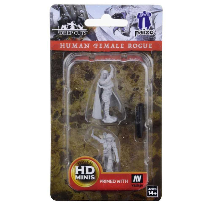 Pathfinder Deep Cuts Unpainted Miniatures Human Female Rogue Miniatures Game Accessory