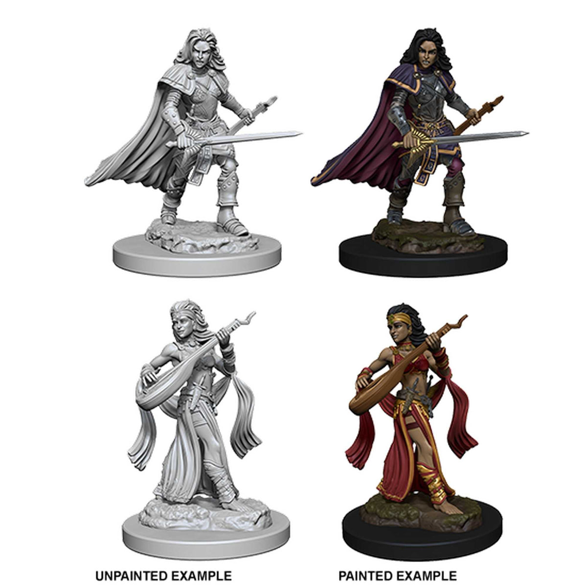 Pathfinder Deep Cuts Unpainted Miniatures: Human Female Bard 1