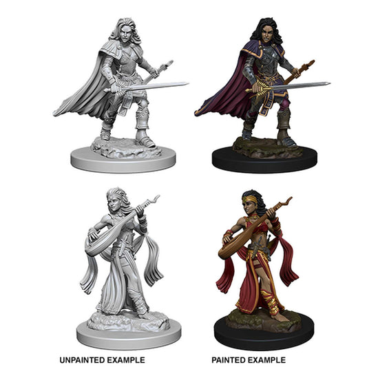 Pathfinder Deep Cuts Unpainted Miniatures: Human Female Bard 1