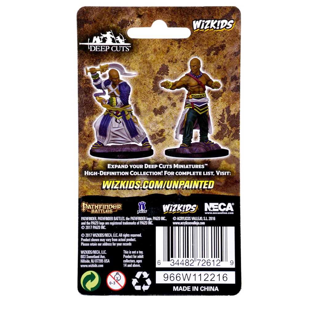 Pathfinder Deep Cuts Unpainted Miniatures Human Male Monk Miniatures Game Accessory