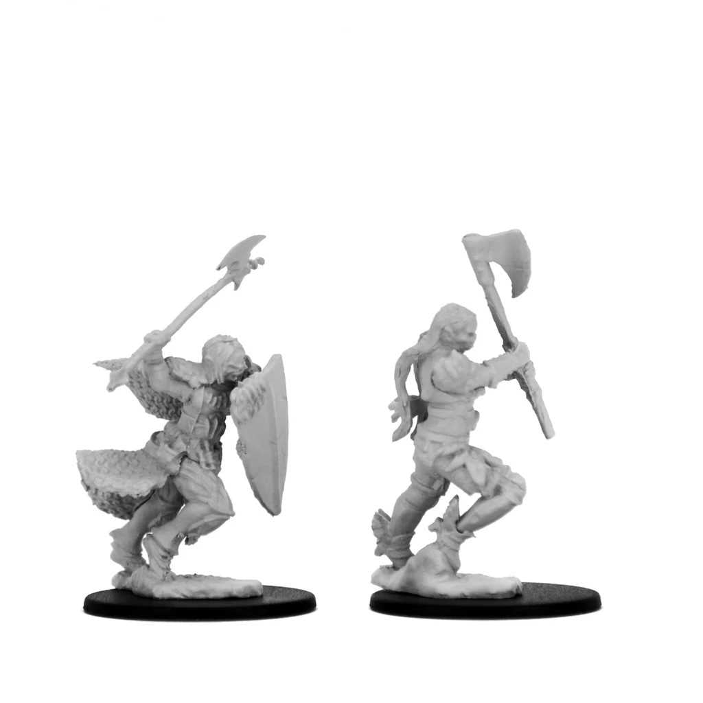Pathfinder Deep Cuts Unpainted Miniatures Half-Orc Female Barbarian Miniatures Game Accessory