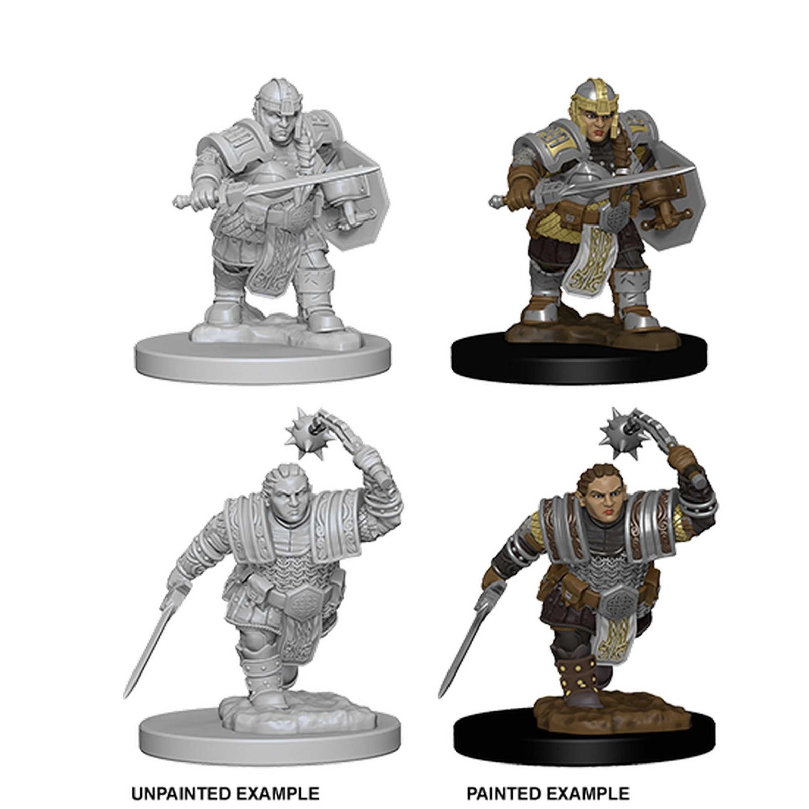 D&D Unpainted Miniatures: Dwarf Female Fighter 1