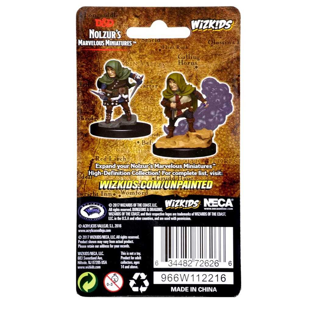 Dungeons and Dragons Unpainted Miniatures Halfling Male Rogue Roleplaying Game Accessory
