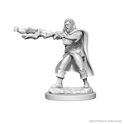 D&D Unpainted Miniatures: Human Male Sorcerer 1