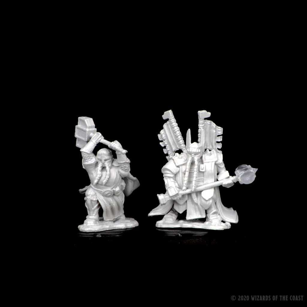 Dungeons and Dragons Unpainted Miniatures Dwarf Male Paladin Roleplaying Game Accessory