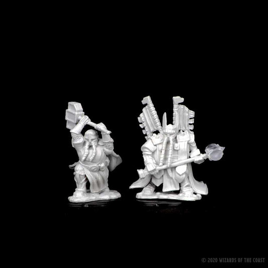 Dungeons and Dragons Unpainted Miniatures Dwarf Male Paladin Roleplaying Game Accessory