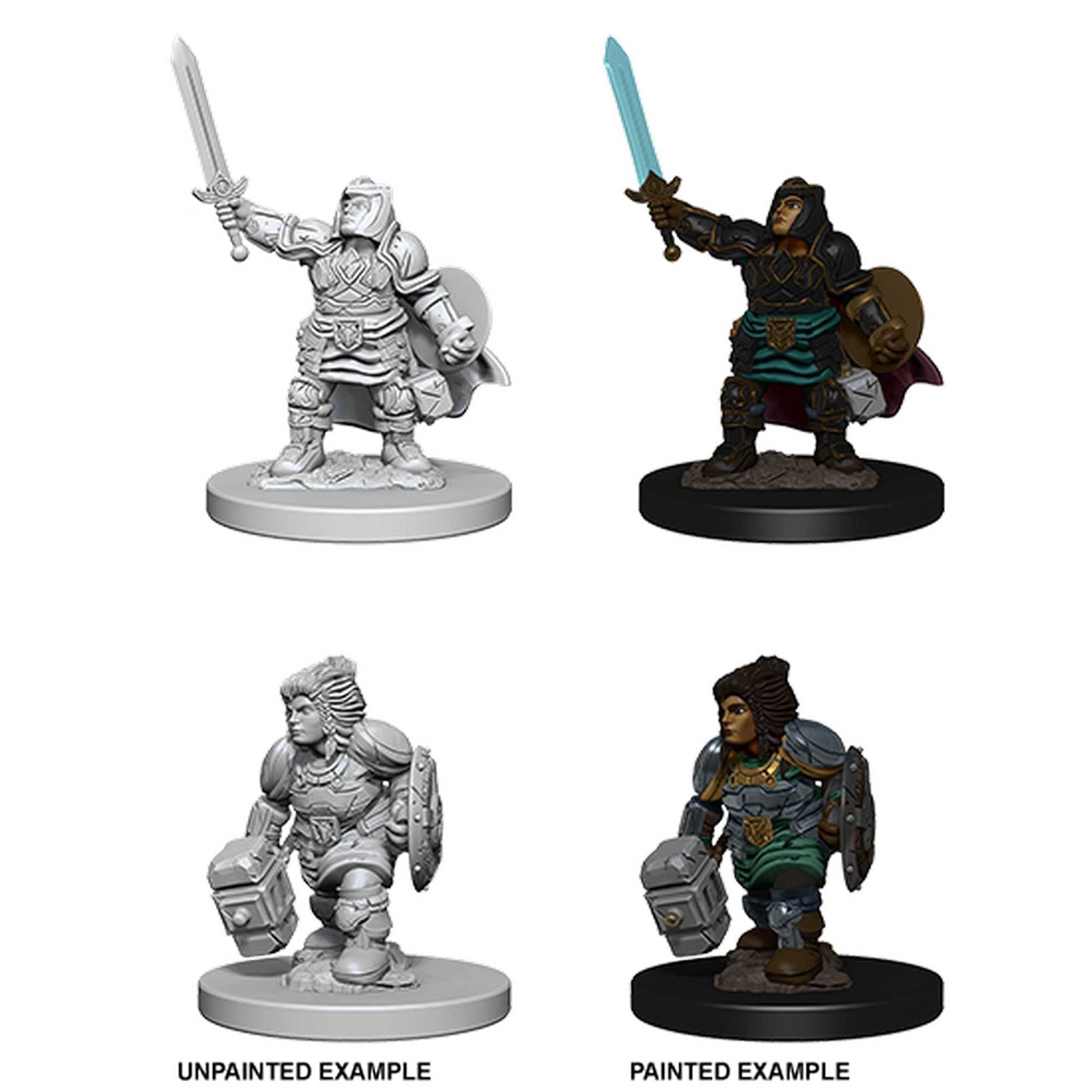 D&D Unpainted Miniatures: Dwarf Female Paladin 1