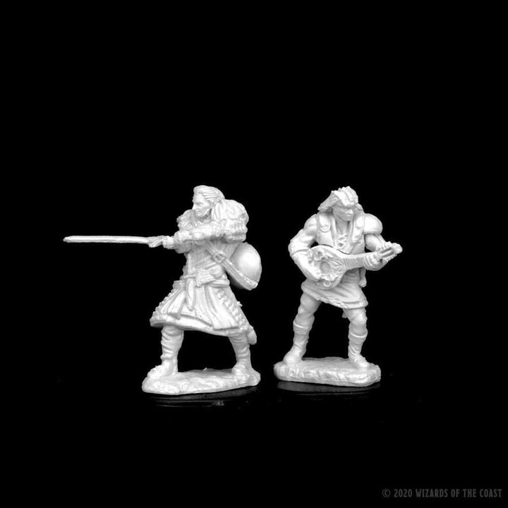 Dungeons and Dragons Unpainted Miniatures Human Male Bard Roleplaying Game Accessory