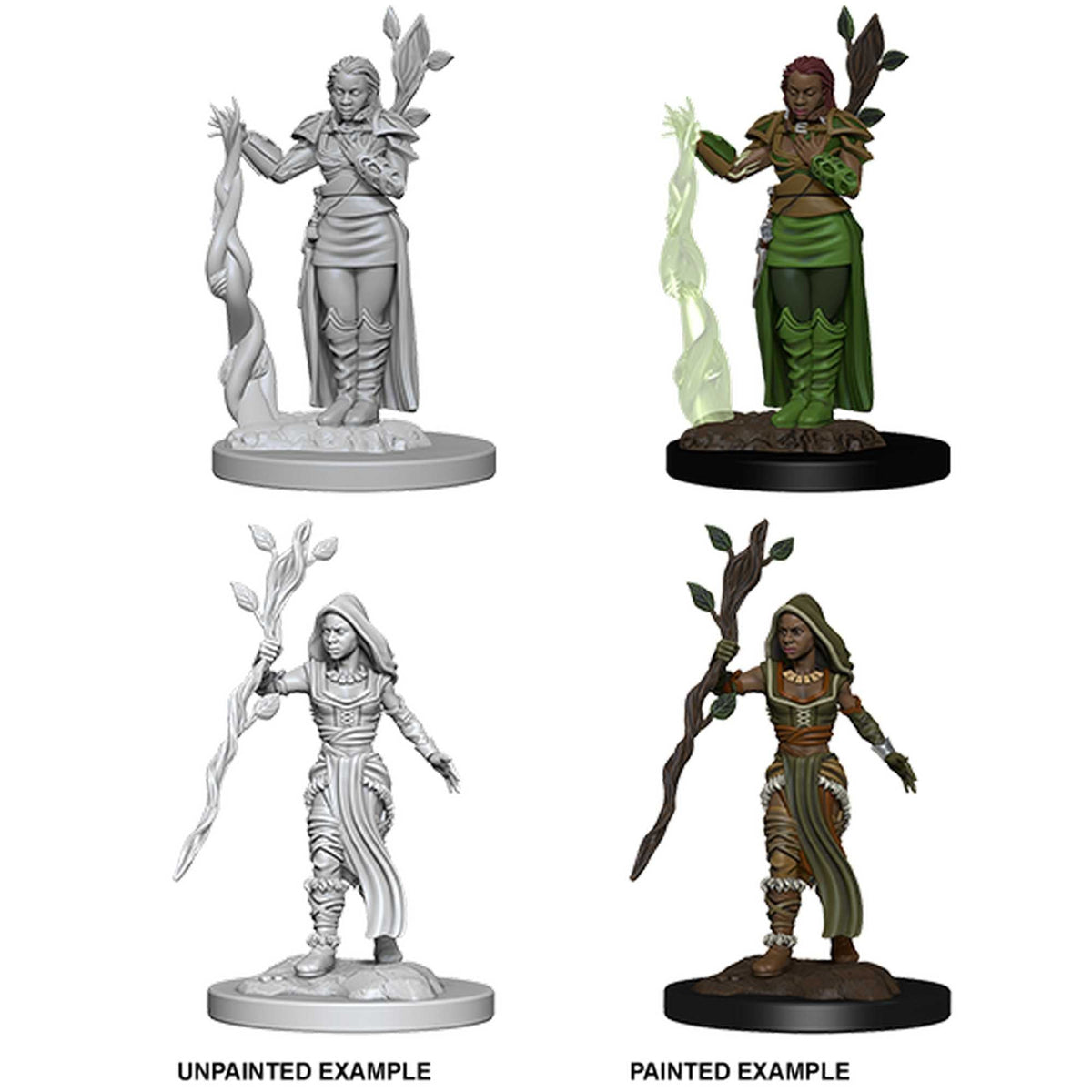 D&D Unpainted Miniatures: Human Female Druid 1