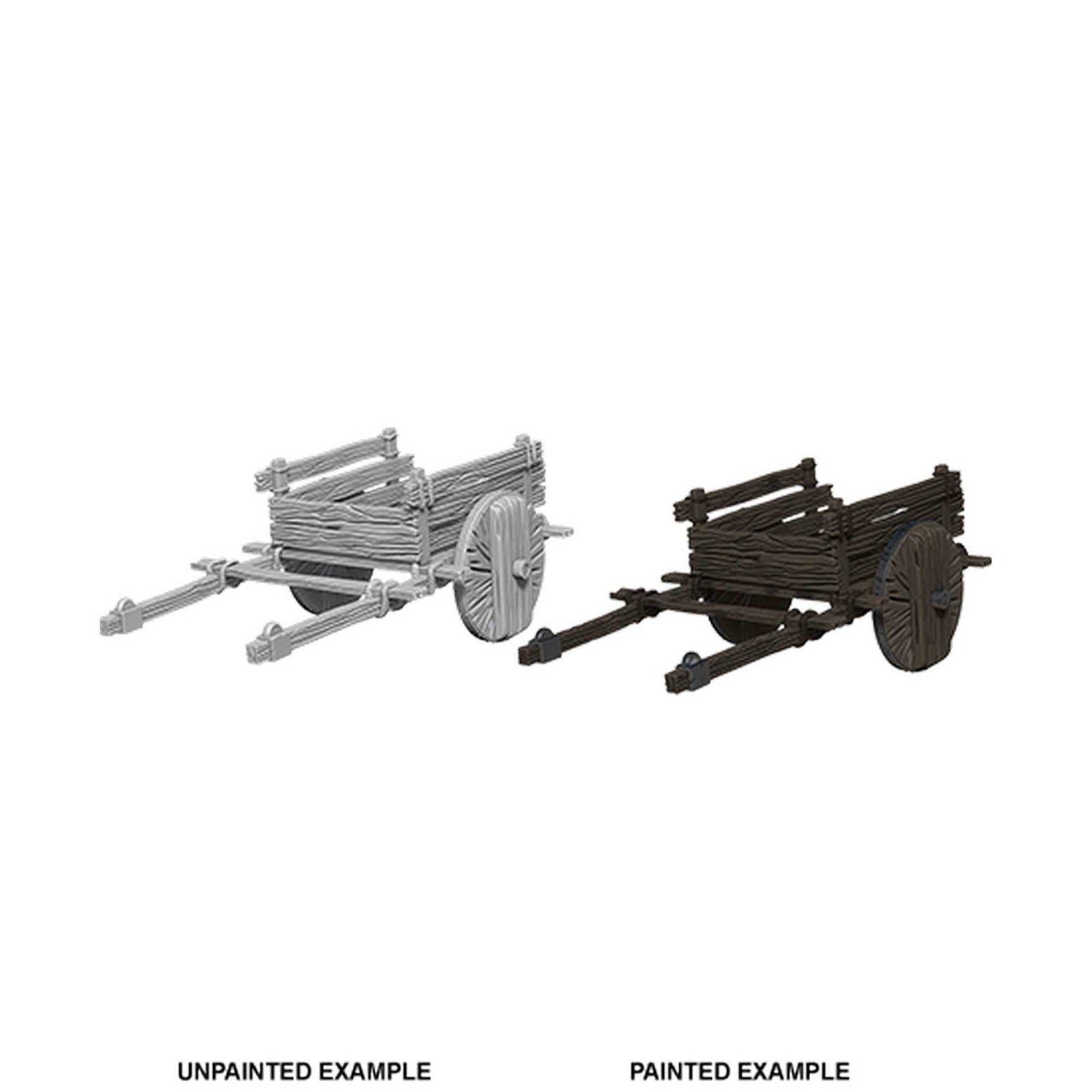 Deep Cuts Unpainted Miniatures: 2 Wheel Cart 1