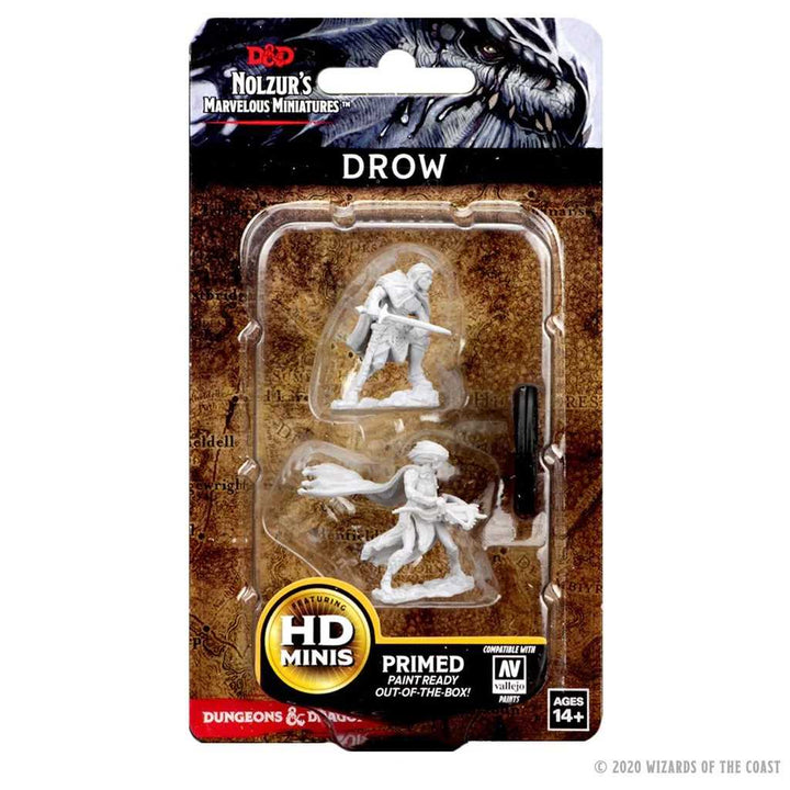 Dungeons and Dragons Unpainted Miniatures Drow Roleplaying Game Accessory