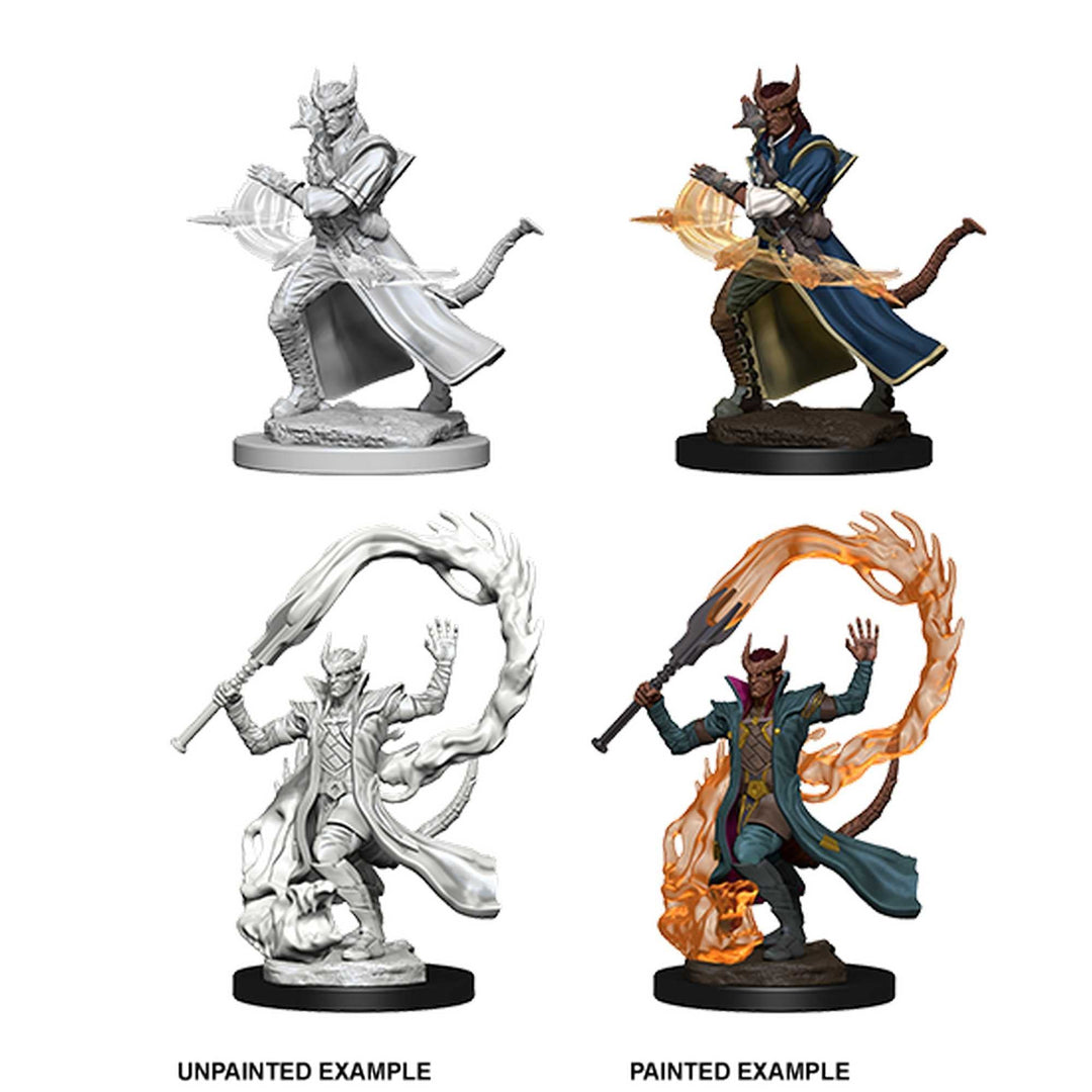 D&D Unpainted Miniatures: Tiefling Male Sorcerer