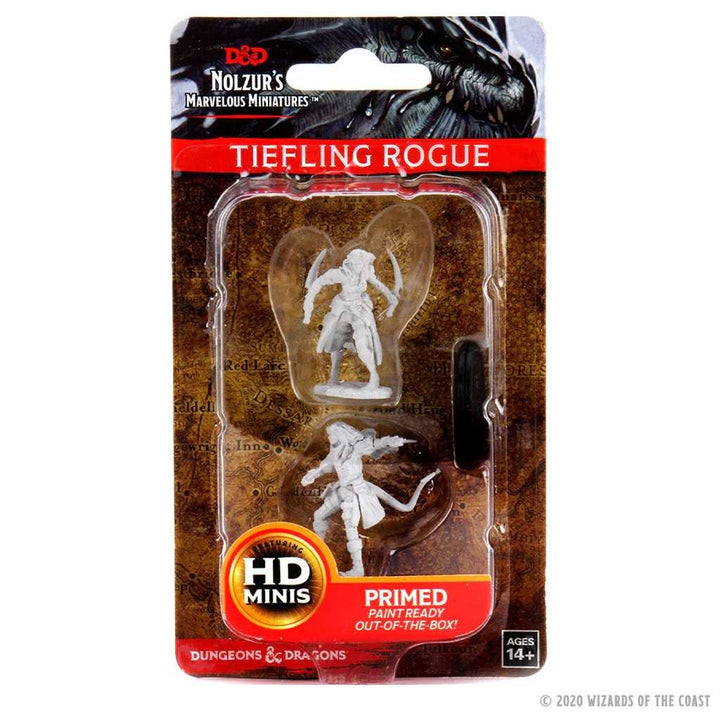 Dungeons and Dragons Unpainted Miniatures Tiefling Female Rogue Roleplaying Game Accessory