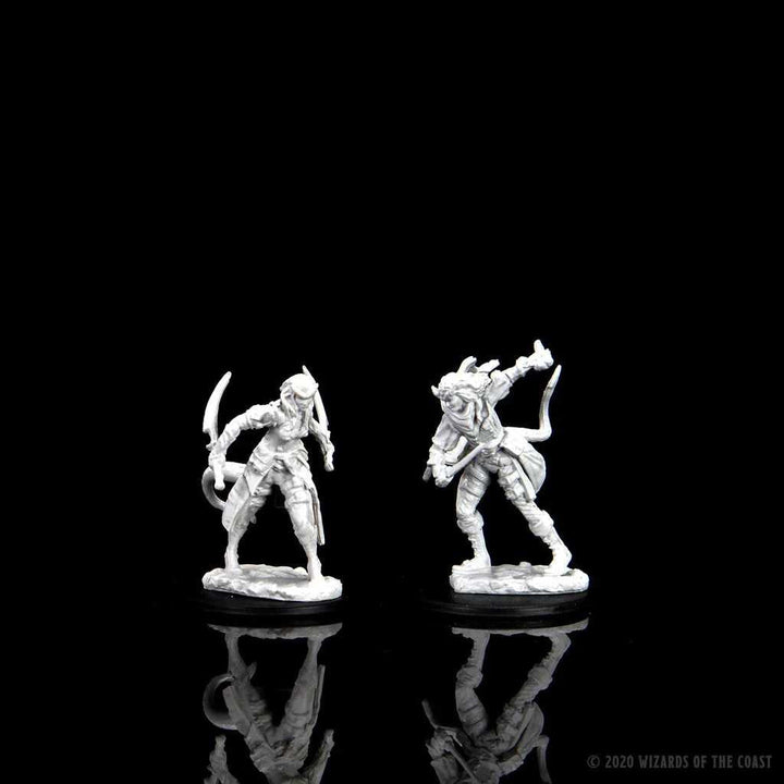 Dungeons and Dragons Unpainted Miniatures Tiefling Female Rogue Roleplaying Game Accessory