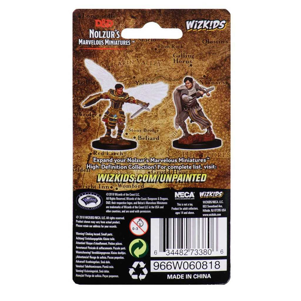 Dungeons and Dragons Unpainted Miniatures Male Aasimar Fighter Roleplaying Game Accessory