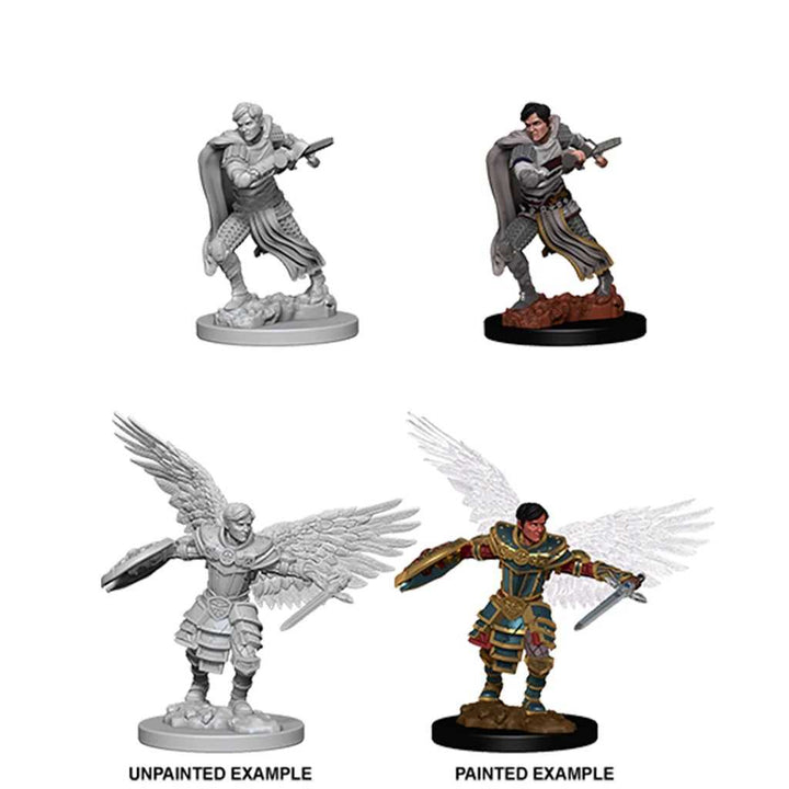 Dungeons and Dragons Unpainted Miniatures Male Aasimar Fighter Roleplaying Game Accessory