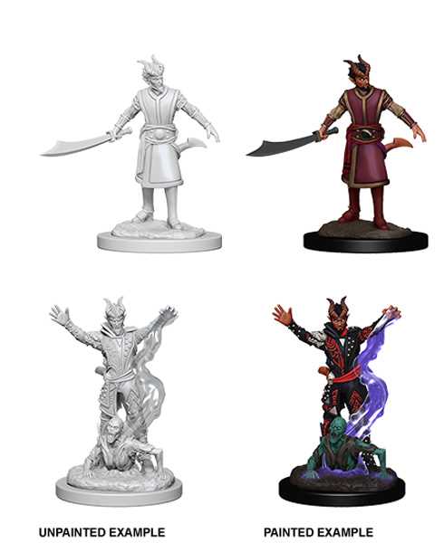 D&D Unpainted Miniatures: Male Tiefling Warlock