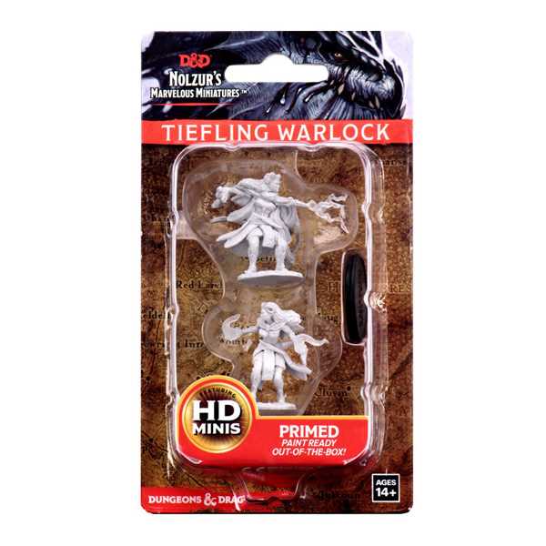 D&D Unpainted Miniatures: Female Tiefling Warlock 1