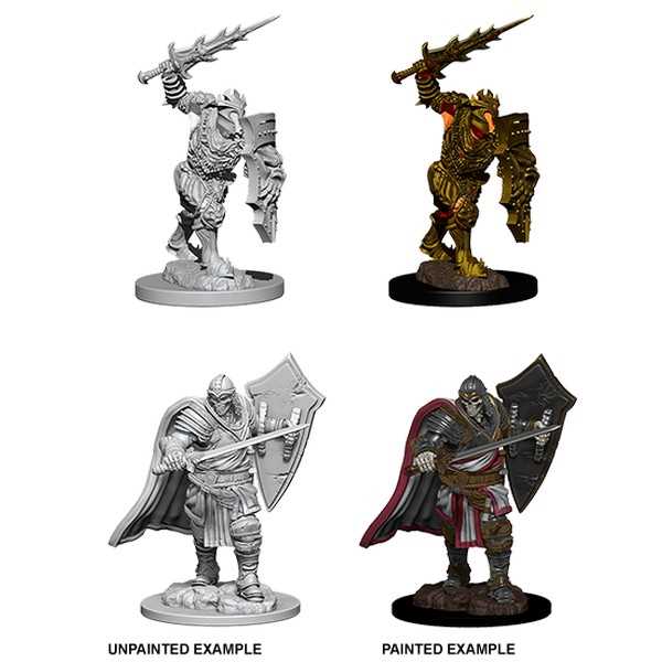 Death Knight and Helmed Horror D and D Nolzurs Marvelous Unpainted Miniatures 100D and D Miniature Game by Wiz Kids 1