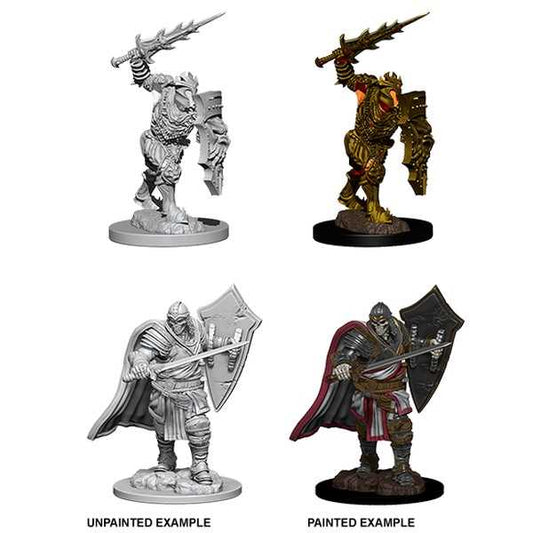 Death Knight and Helmed Horror D and D Nolzurs Marvelous Unpainted Miniatures 100D and D Miniature Game by Wiz Kids 1