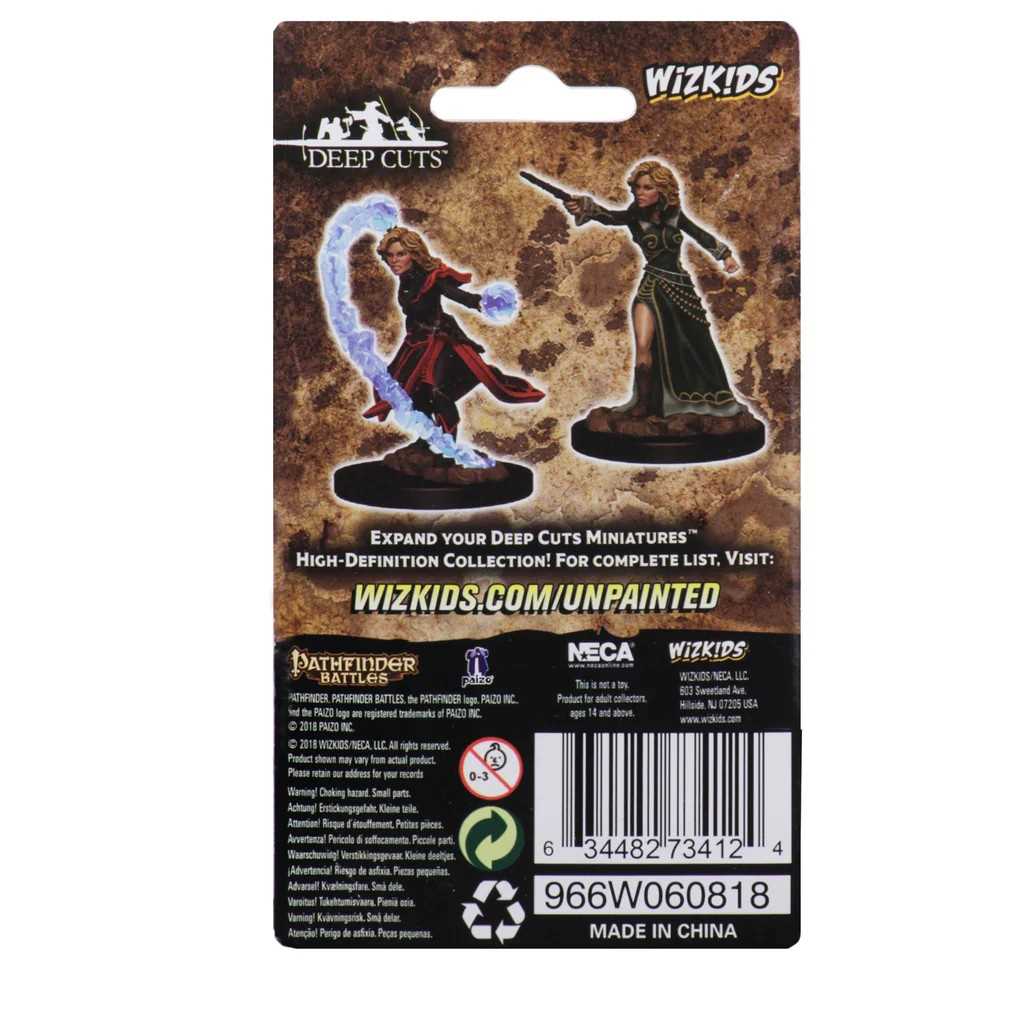 Pathfinder Deep Cuts Unpainted Miniatures: Female Human Wizard 2