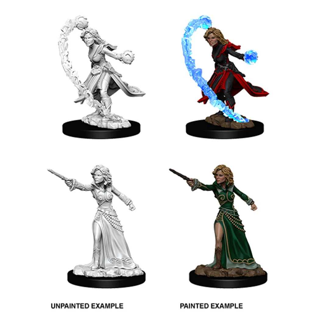 Pathfinder Deep Cuts Unpainted Miniatures: Female Human Wizard 3