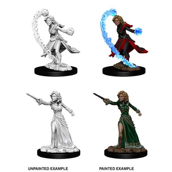 Pathfinder Deep Cuts Unpainted Miniatures: Female Human Wizard 1