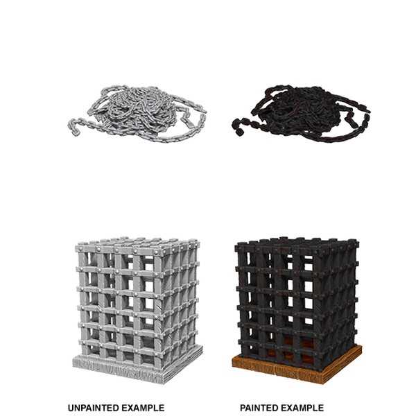 WizKids Deep Cuts Unpainted Miniatures: Cage & Chains