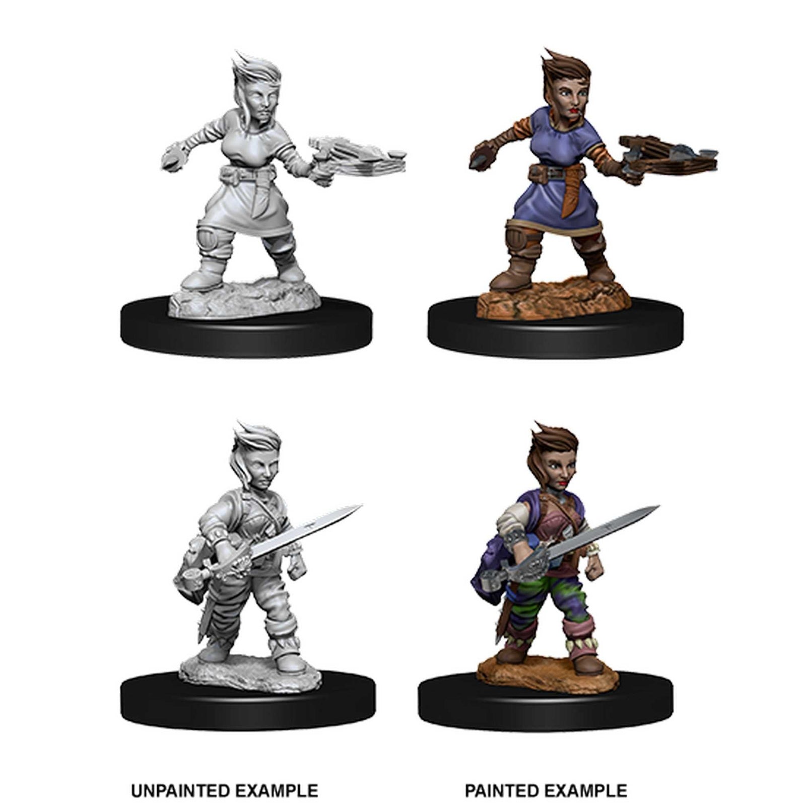 Pathfinder Deep Cuts Unpainted Miniatures: Female Halfling Rogue 1