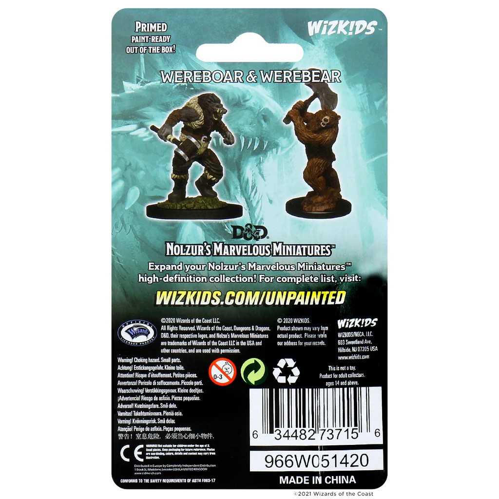 Wereboar and Werebear D and D Nolzurs Marvelous Unpainted Miniatures W9 Miniature Game by Wiz Kids 2