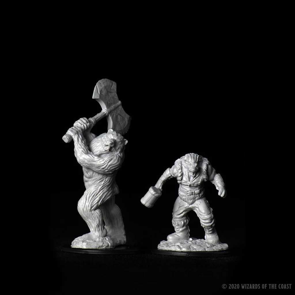 Wereboar and Werebear D and D Nolzurs Marvelous Unpainted Miniatures W9 Miniature Game by Wiz Kids 3