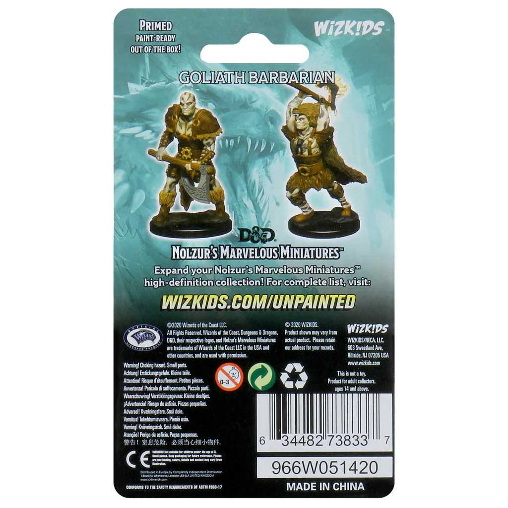 Dungeons and Dragons Nolzurs Marvelous Unpainted Miniatures Male Goliath Barbarian Roleplaying Game Accessory