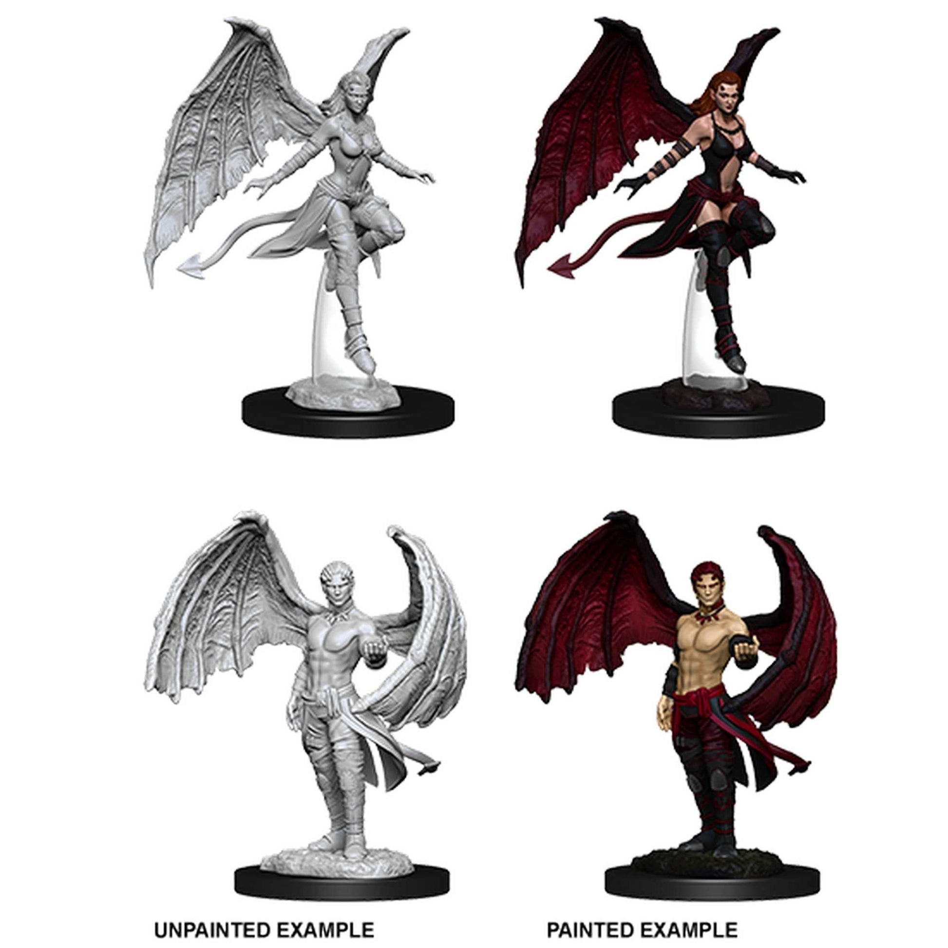 Succubus and Incubus D and D Nolzurs Marvelous Unpainted Miniatures W10 100D and D Miniature Game by Wiz Kids 1