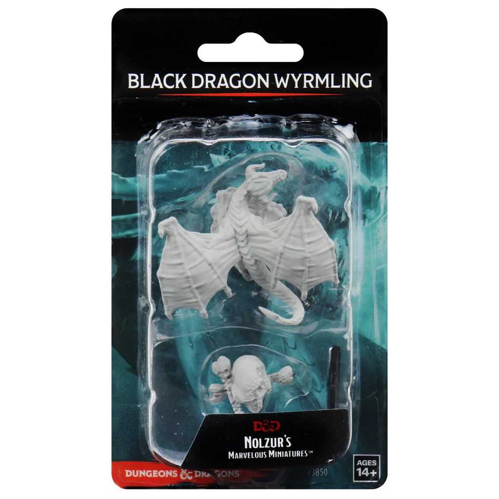 Black Dragon Wyrmling D and D Nolzurs Marvelous Unpainted Miniatures W10 100D and D Miniature Game by Wiz Kids 1