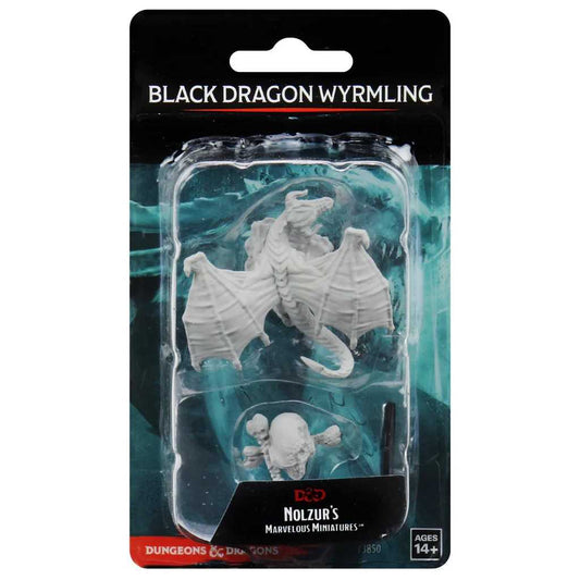 Black Dragon Wyrmling D and D Nolzurs Marvelous Unpainted Miniatures W10 100D and D Miniature Game by Wiz Kids 1