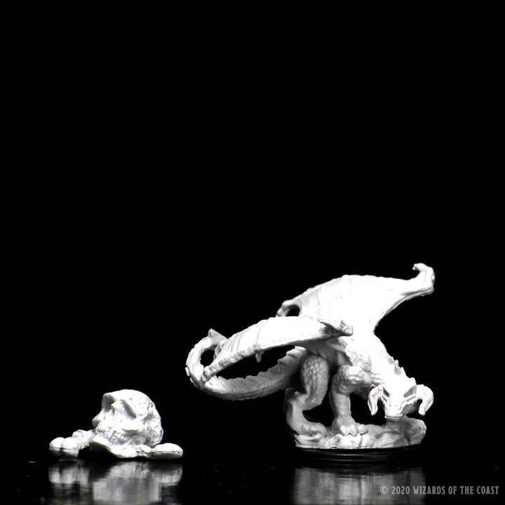 Black Dragon Wyrmling D and D Nolzurs Marvelous Unpainted Miniatures W10 100D and D Miniature Game by Wiz Kids 3