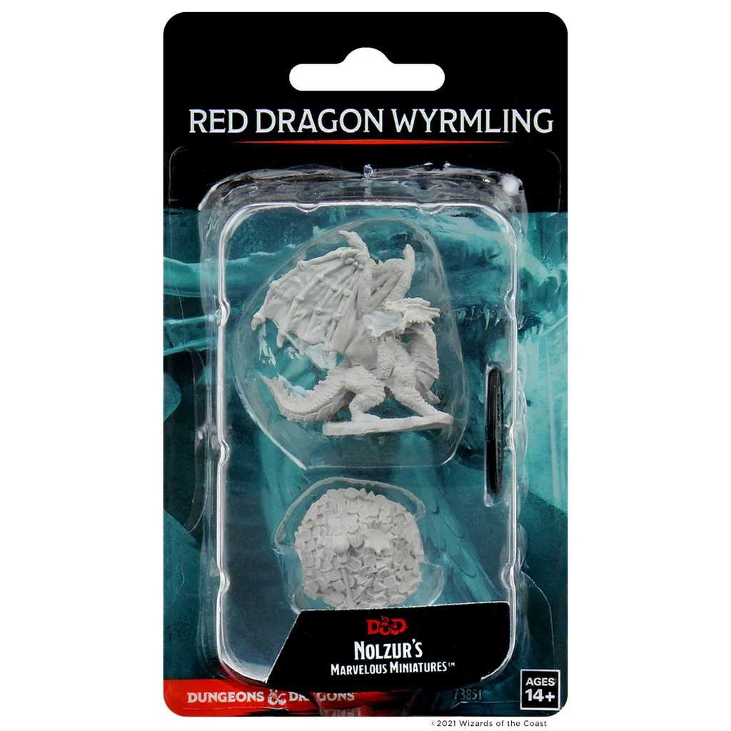 Red Dragon Wyrmling D and D Nolzurs Marvelous Unpainted Miniatures W10 100D and D Miniature Game by Wiz Kids 1