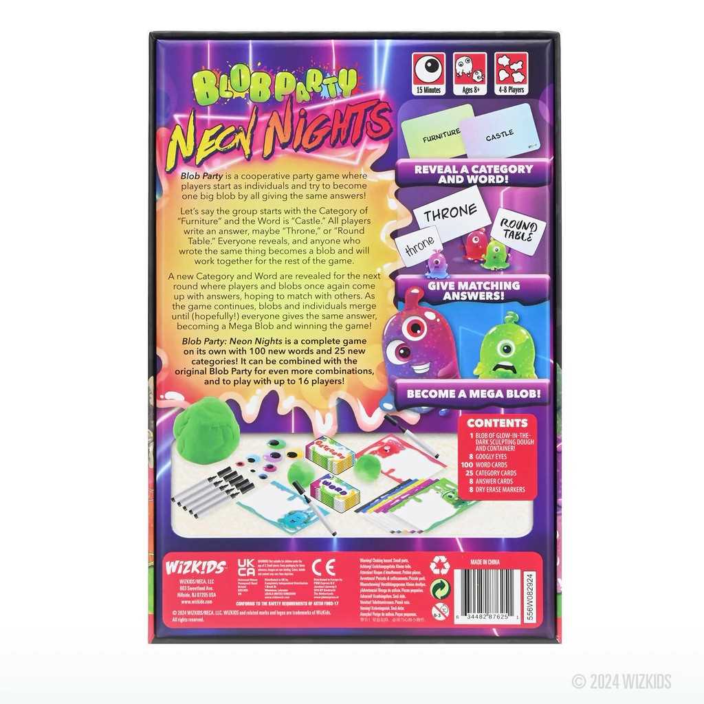 Neon Nights Blob Party Board Game by Wiz Kids 2