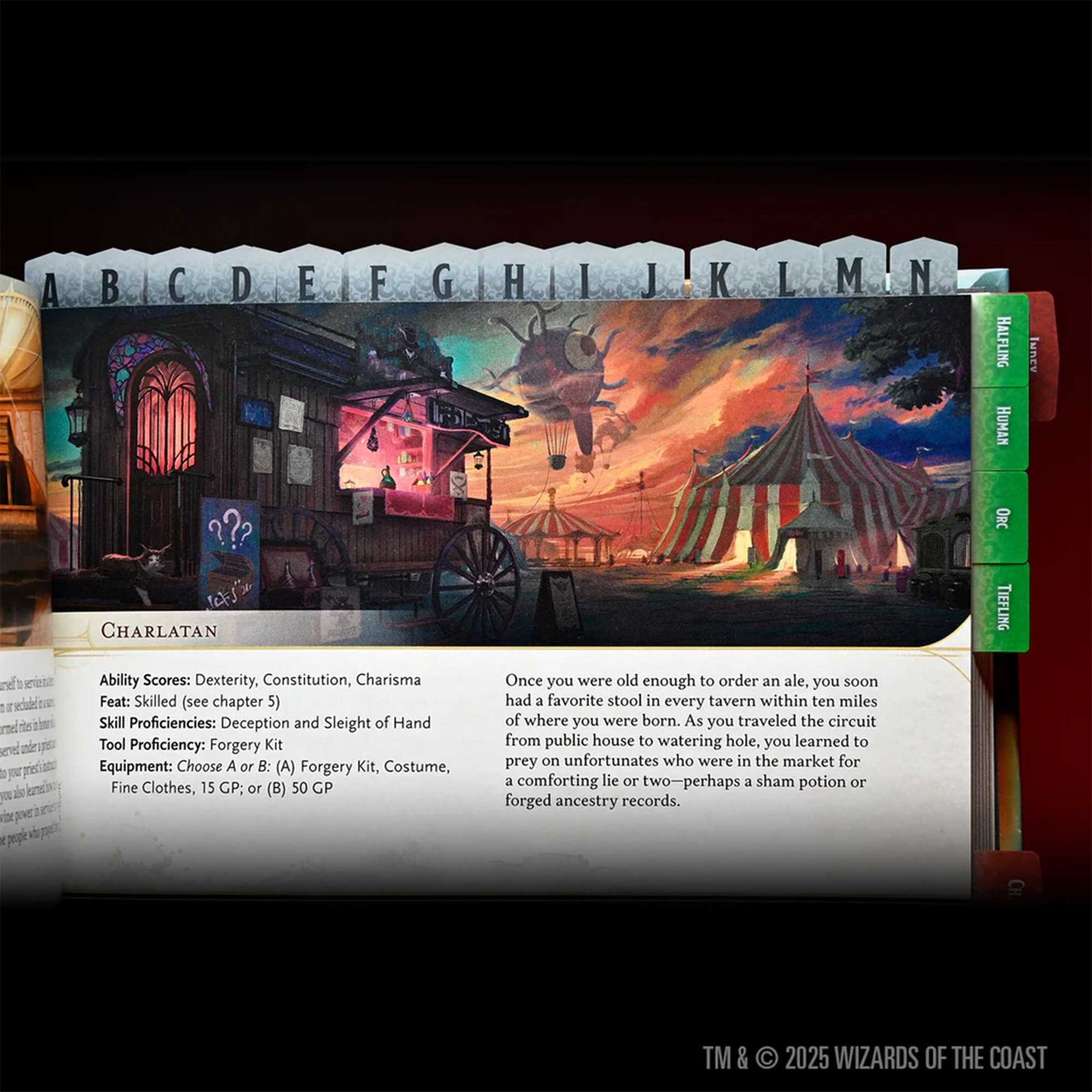 2024 Players Handbook D and D Book Tabs Gaming Accessory by Wiz Kids 2